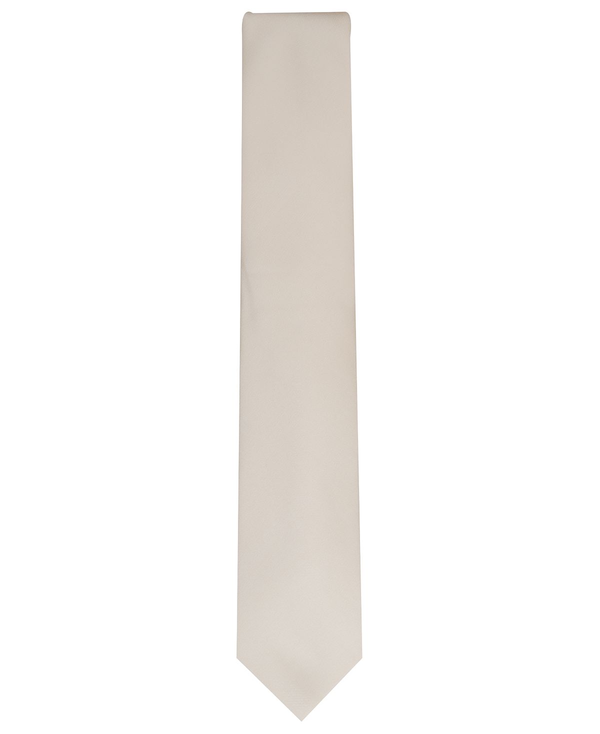 Alfani Solid Texture Slim Tie Cream