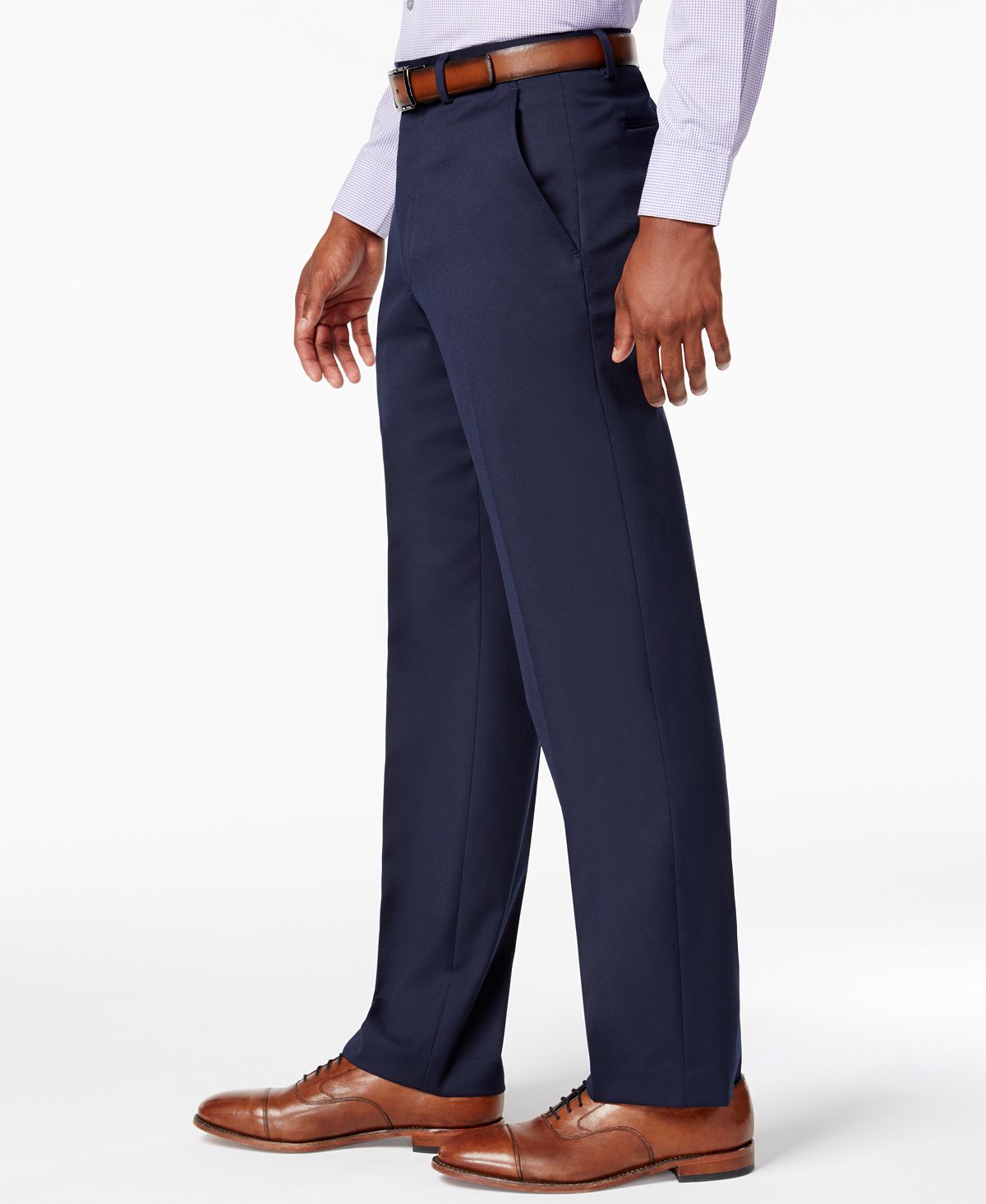 Alfani Stretch Performance Solid Slim-fit Pants Navy