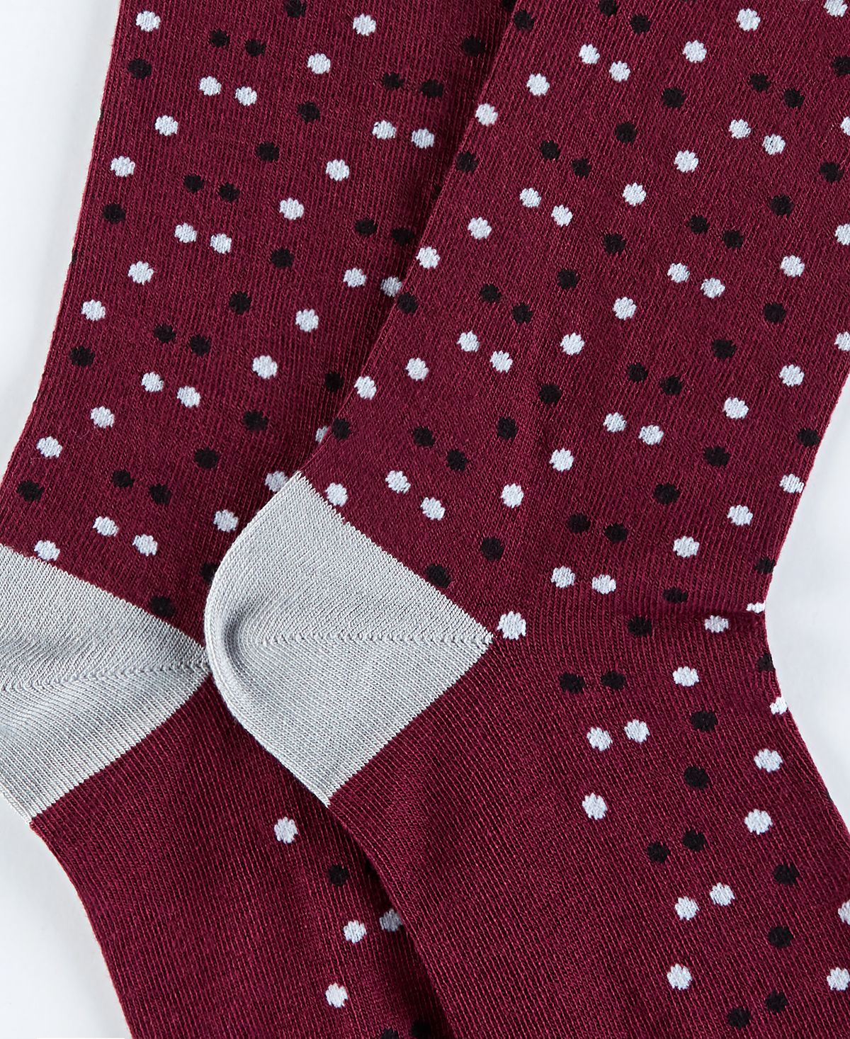 Alfani Striped Dress Socks Burgundy Dot