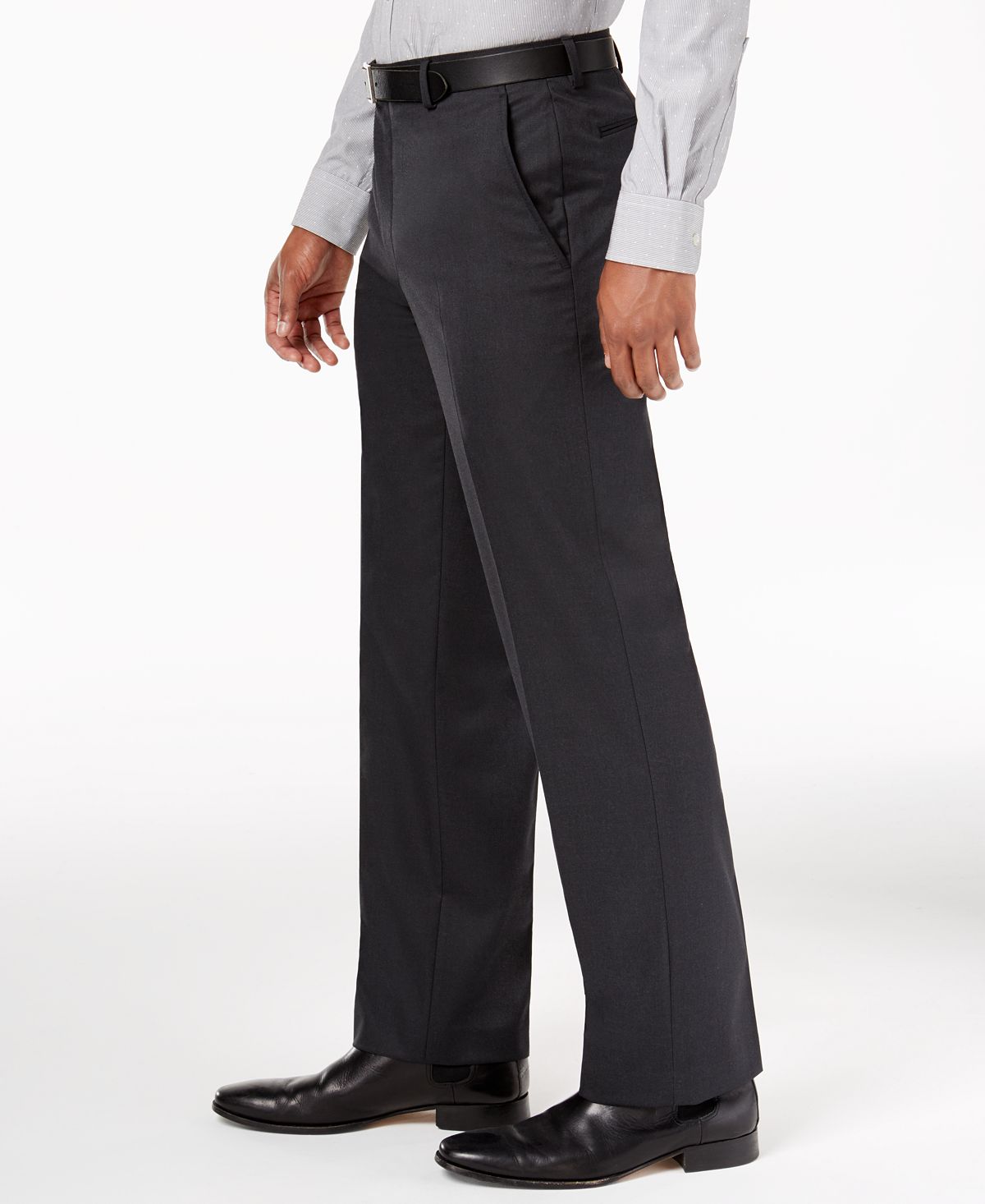 Alfani Traveler Solid Classic-fit Pants Charcoal