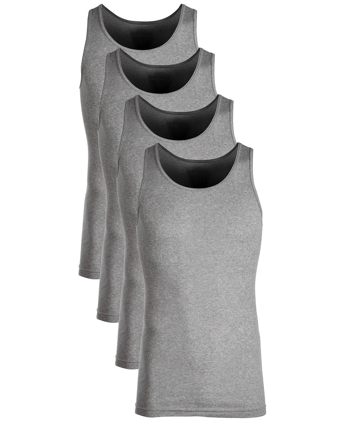 Alfani Underwear Tagless Tank Top 4 Pack Grey