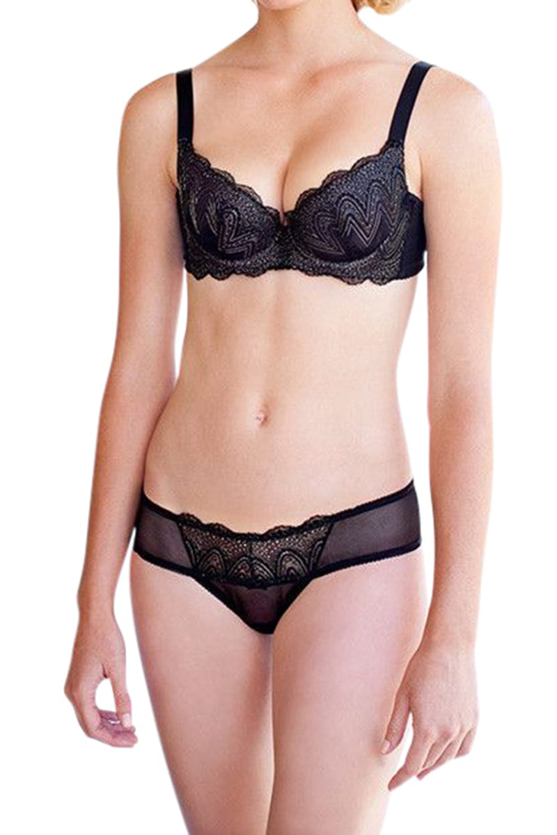 Ampere Black Chelsea Chevron Bra