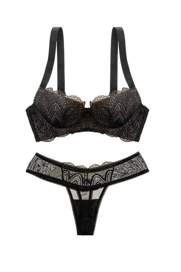 Ampere Black Chelsea Chevron Bra