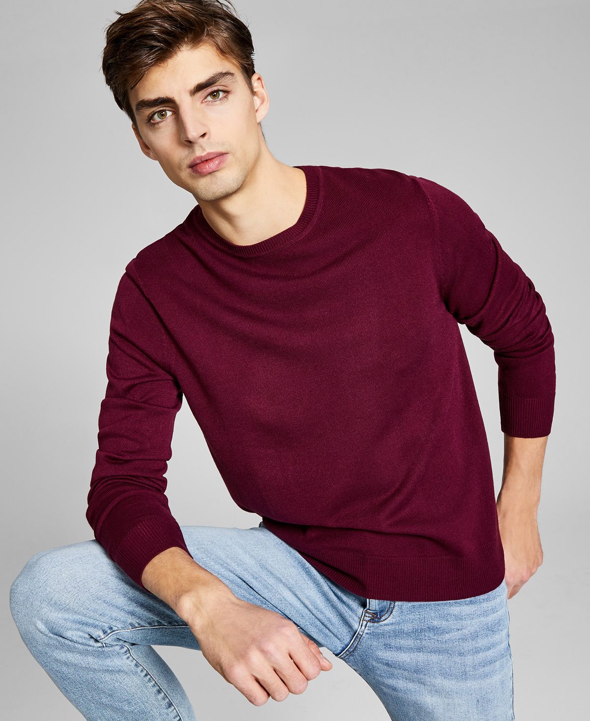 And Now This Solid Sweater Burgundy