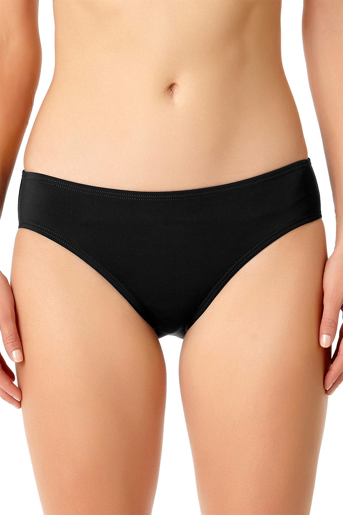 Anne Cole Black 'Live in Color' Retro Bikini Bottoms