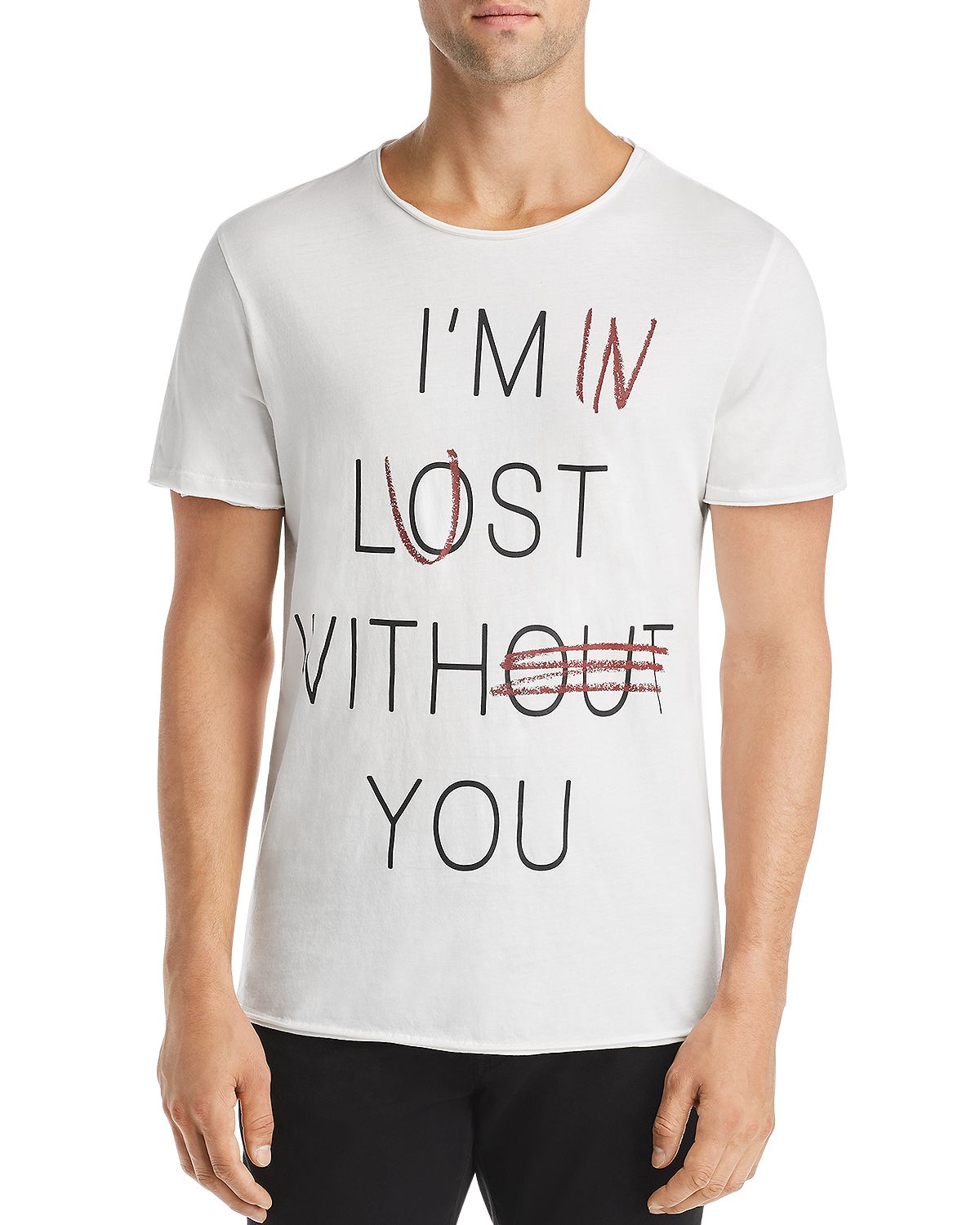 Antony Morato Lost Without You Graphic Tee Cream