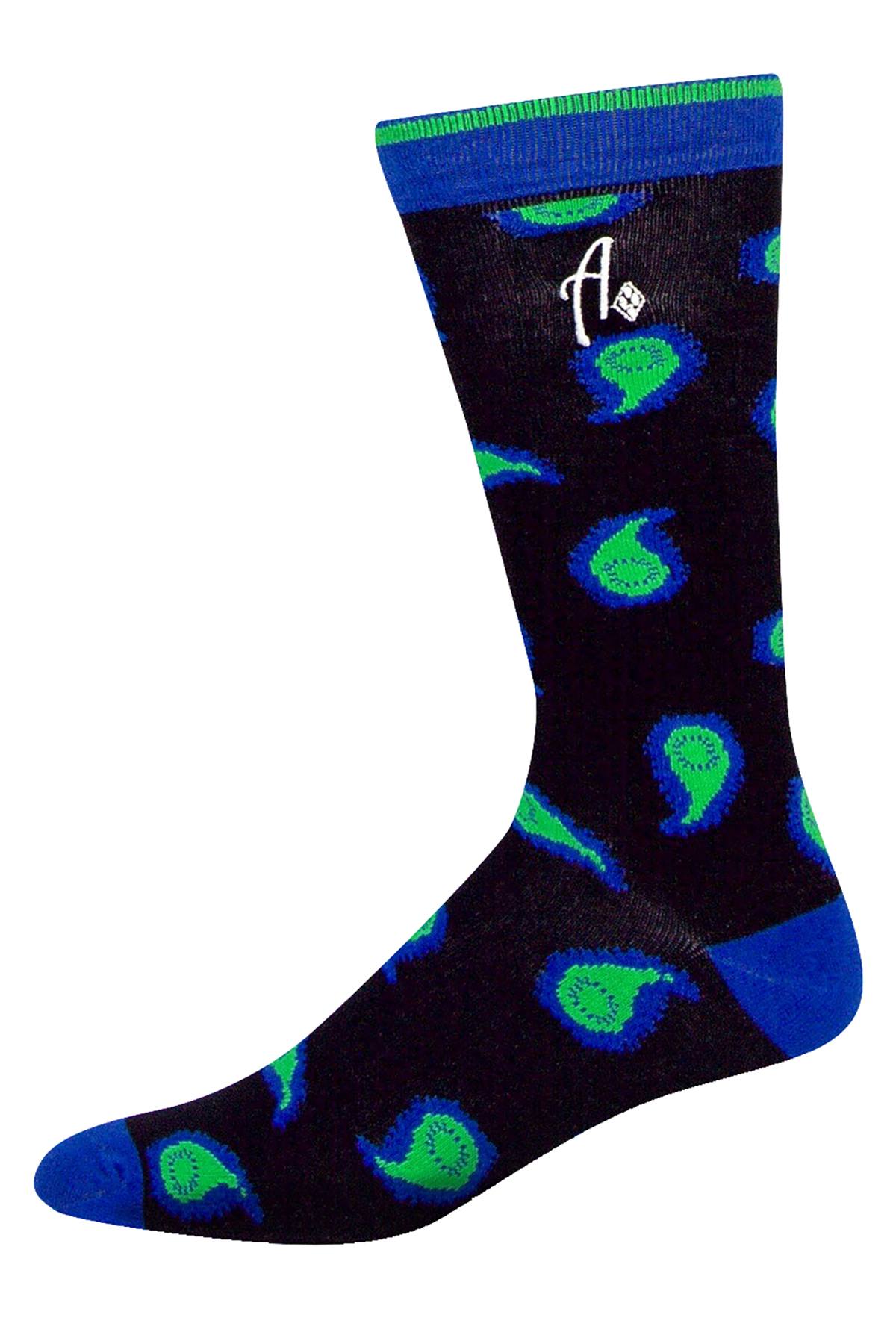 Argoz Black/Blue/Green Last Call Crew Sock