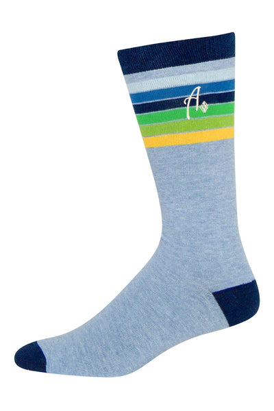 Argoz Blue Rip-Tide Crew Sock