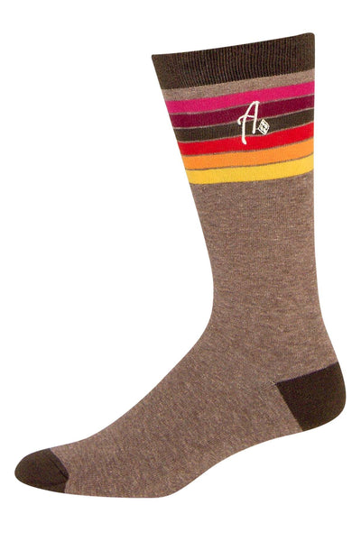 Argoz Brown Driftwood Crew Sock