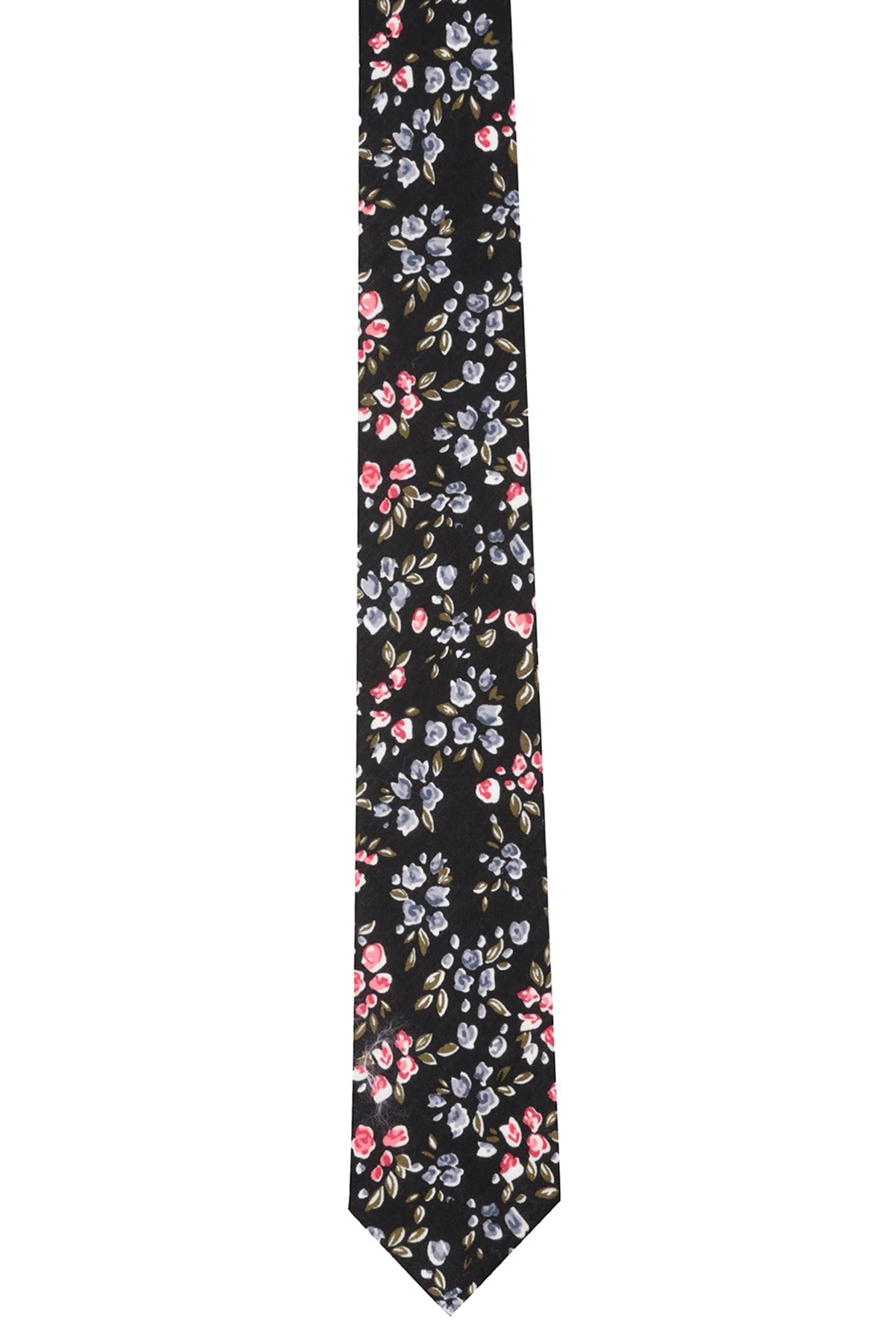 BAR III Black/Floral Spring Skinny Tie
