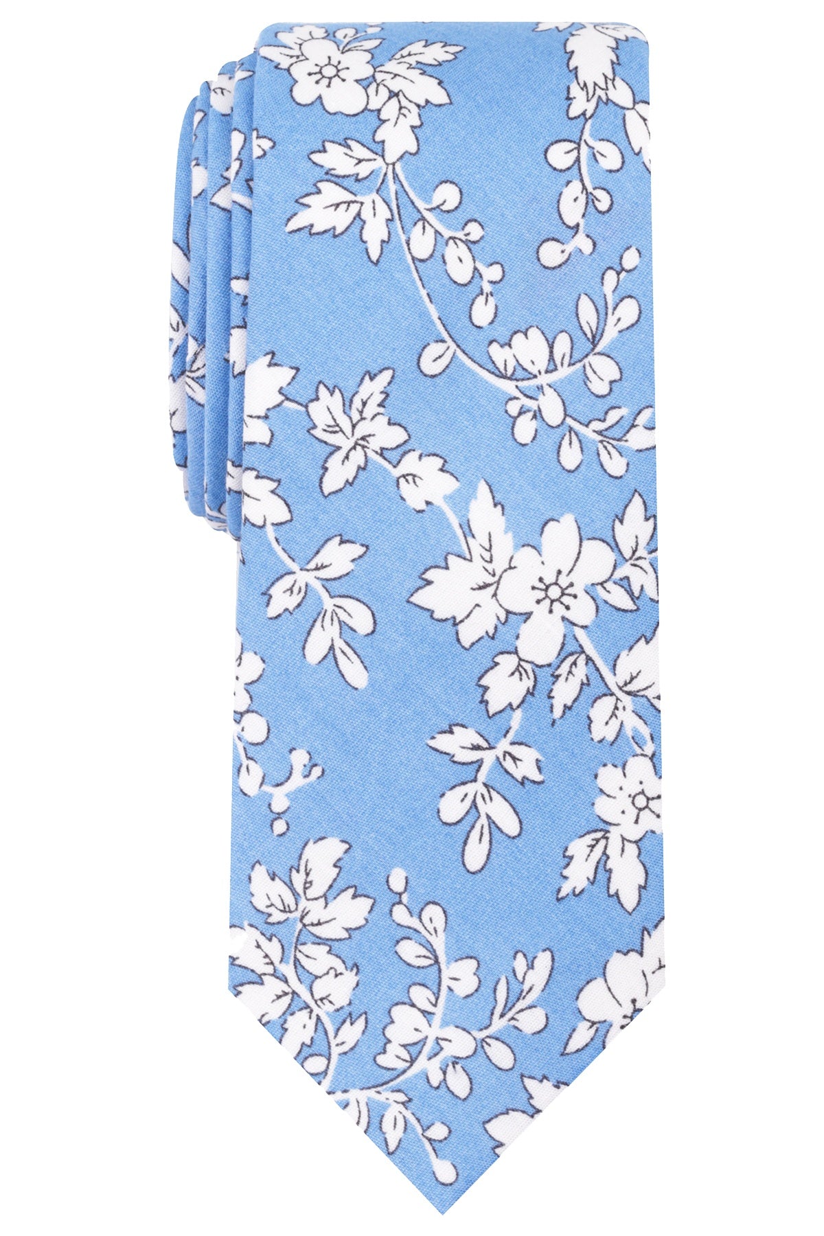 BAR III Blue Dao-Floral Skinny Tie