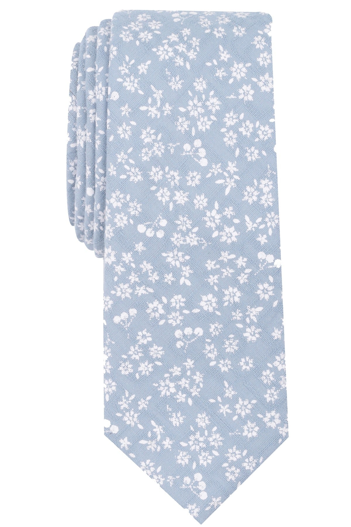 BAR III Blue Floral Cristales Skinny Tie
