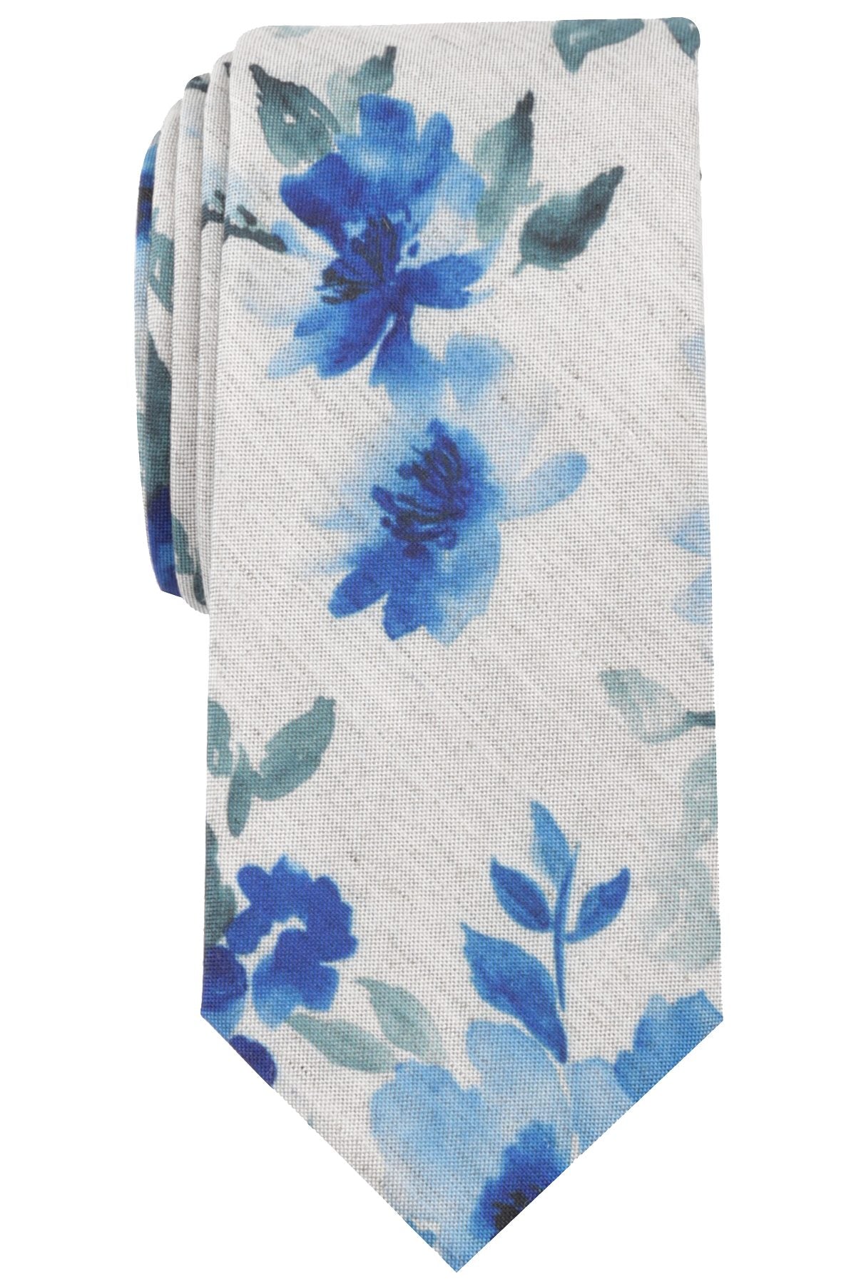 BAR III Charcoal Bamboo-Floral Skinny Tie