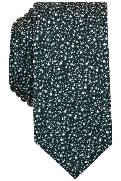 BAR III Darkest Green Night Sky Floral Skinny Tie