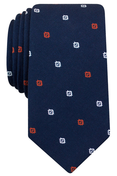 BAR III Navy Southwest Skinny Tie