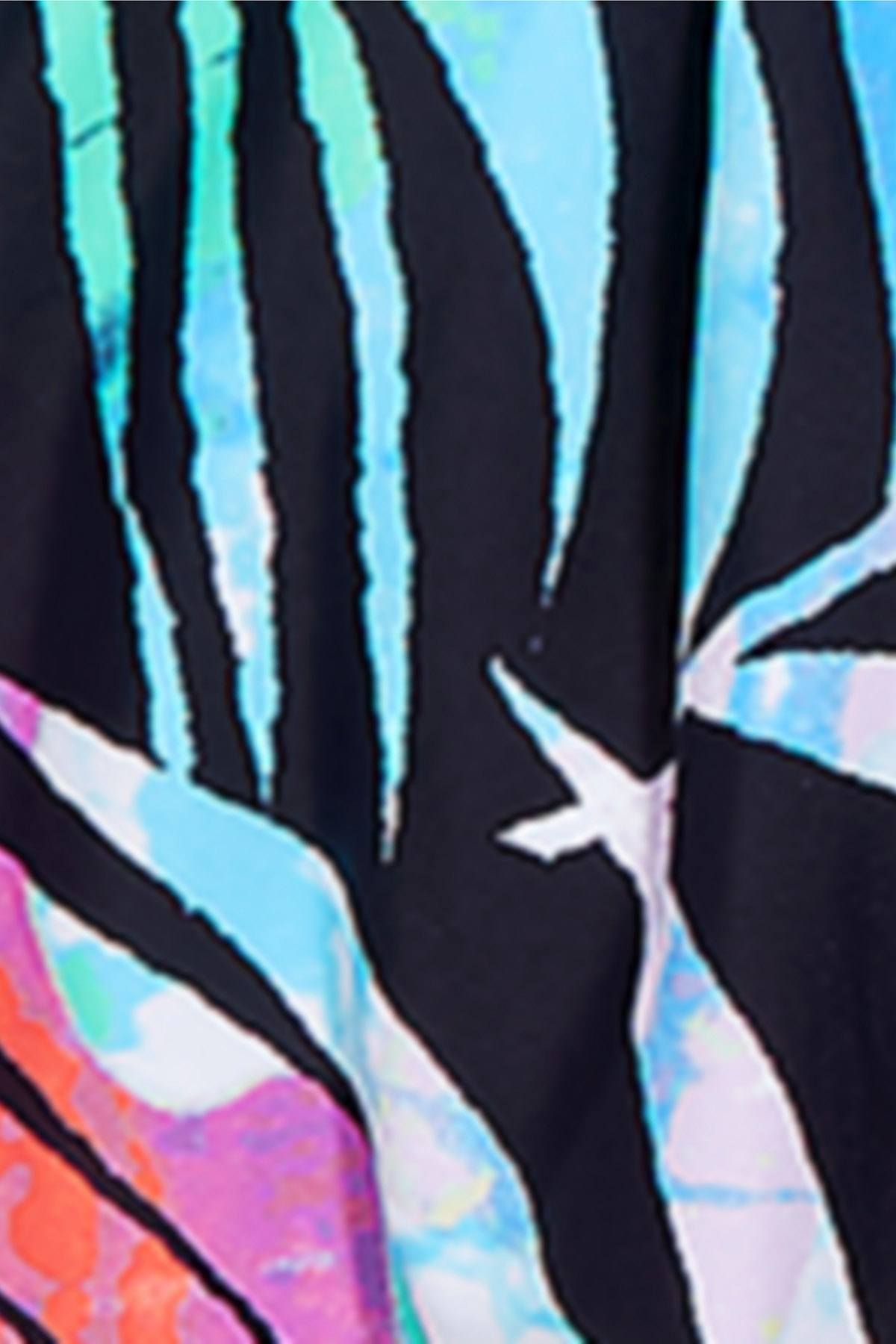 BAR III Tie Dyed Halter Bikini Top in Black
