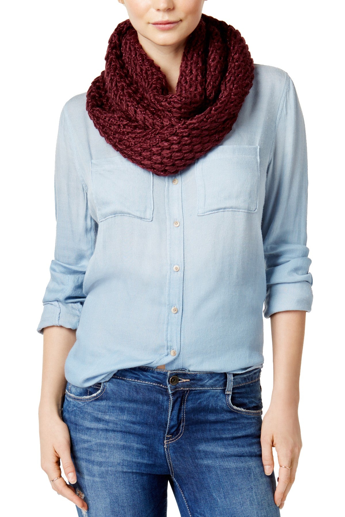 BCBGeneration Brulee Tucked Stitch Infinity Loop Scarf