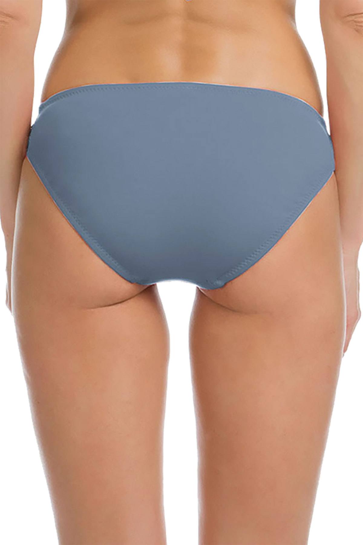 BECCA by Rebecca Virtue Color Code American Fit Bikini Bottom in Steel Gray