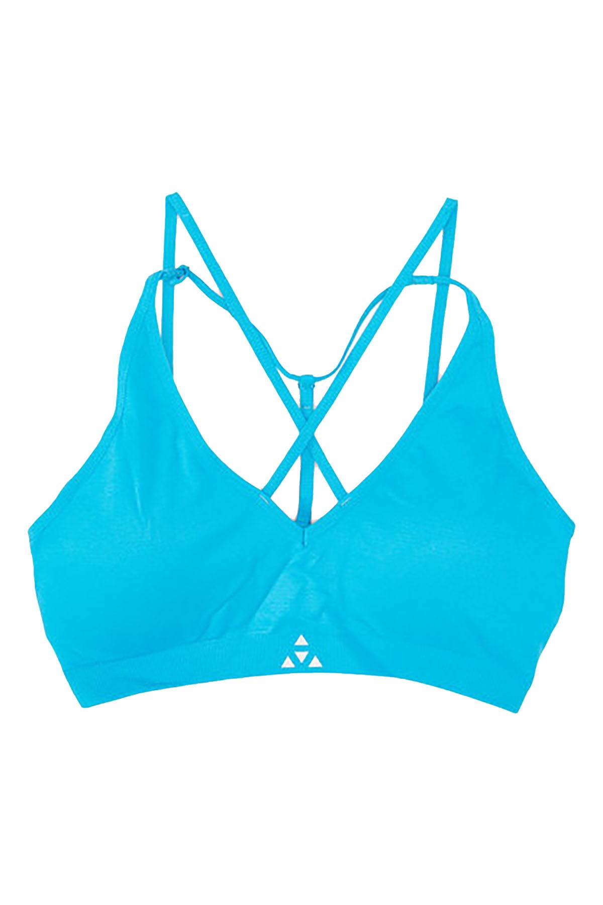 Balanced Tech Blue Cross Front Seamless Bra