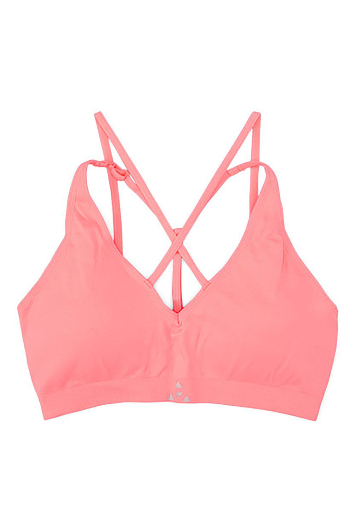 Balanced Tech Coral Cross Front Seamless Bra