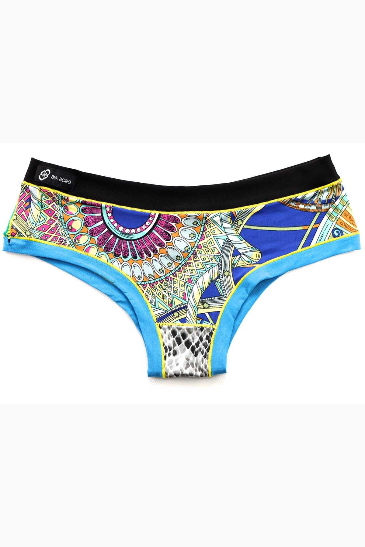 Bamboo Black/Blue Bootyshort / Swim Bottom