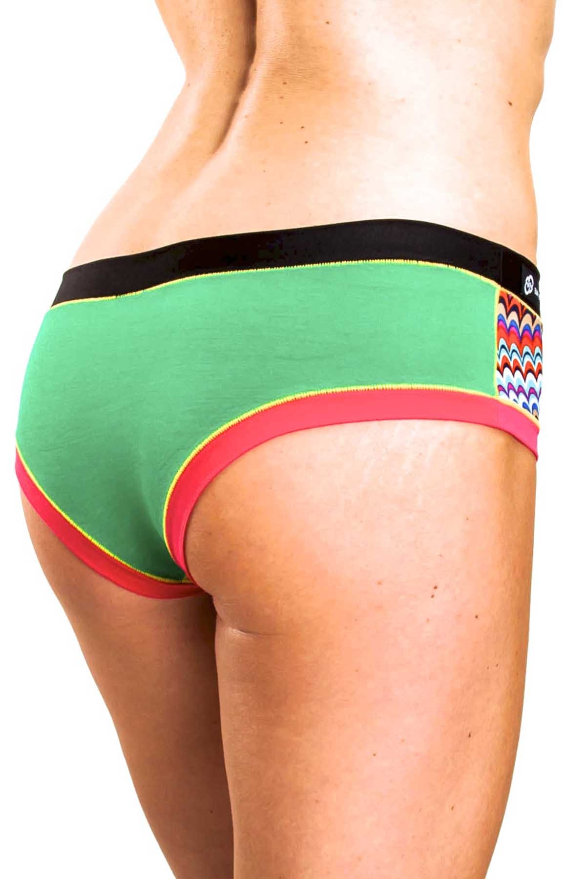 Bamboo Black/Pink Bootyshort / Swim Bottom