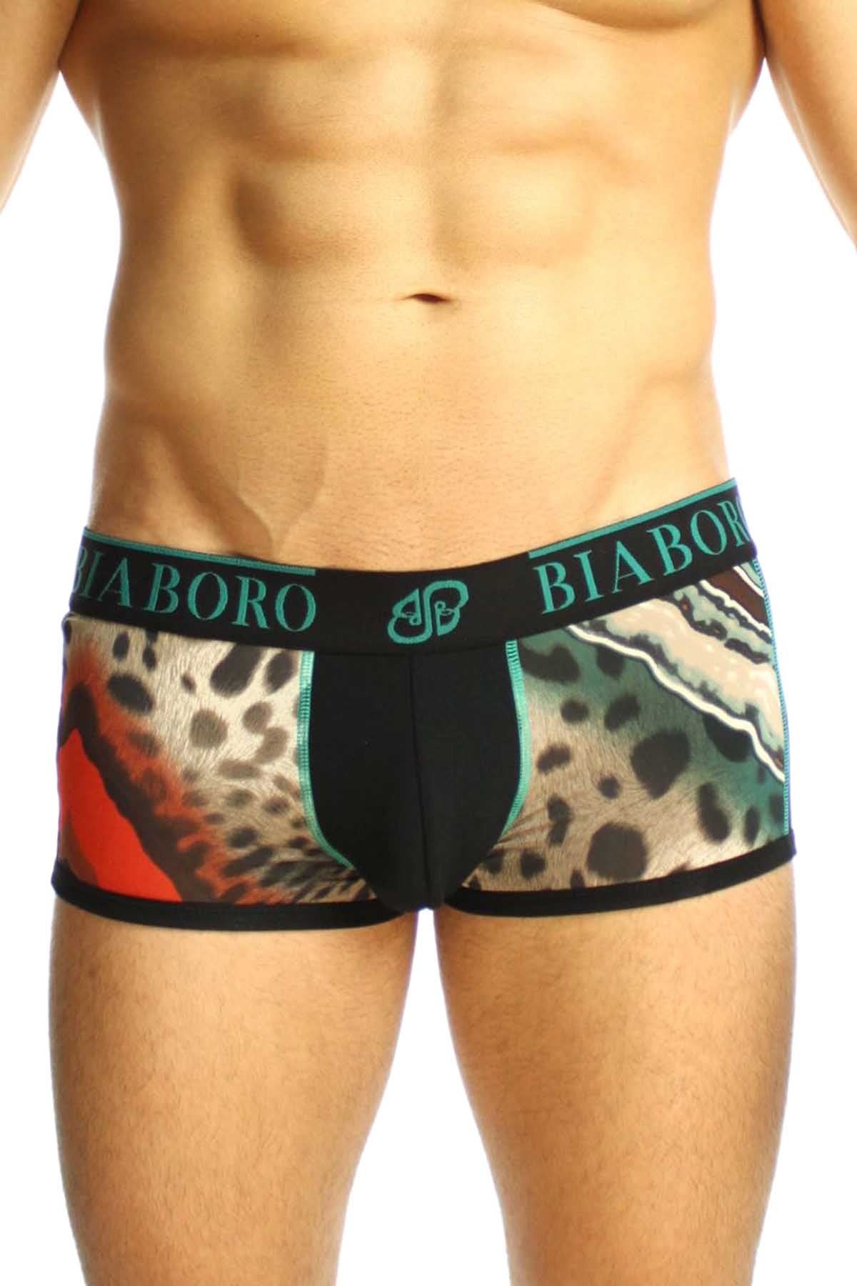 Bamboo Black & Multi Animal Print Trunk
