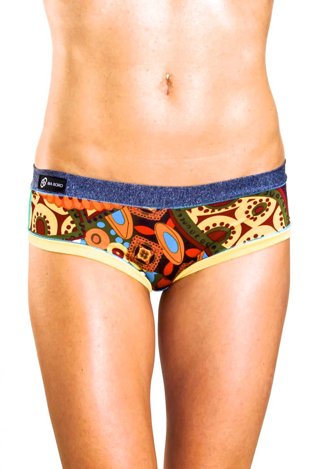 Bamboo Blue/Light-Yellow Bootyshort / Swim Bottom