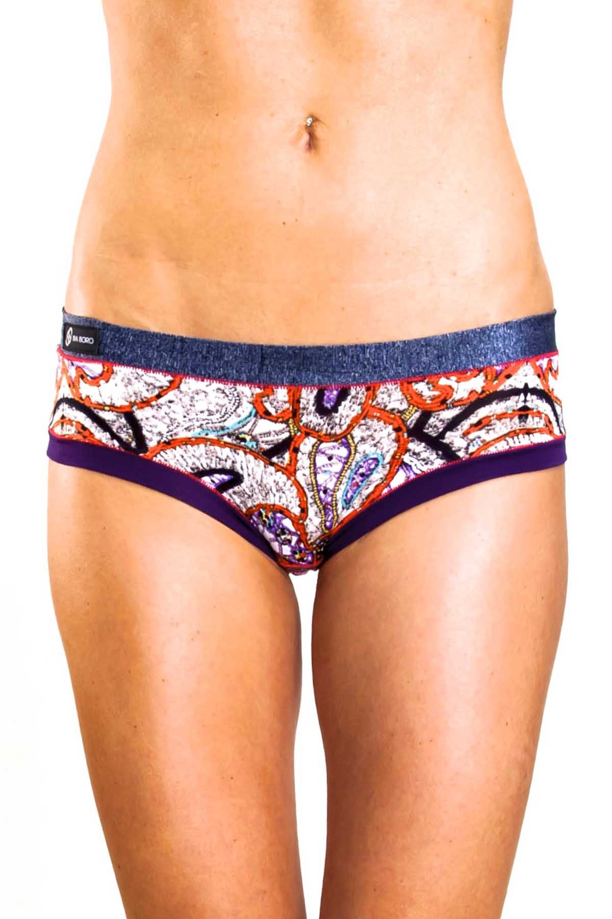 Bamboo Blue/Purple Bootyshort / Swim Bottom