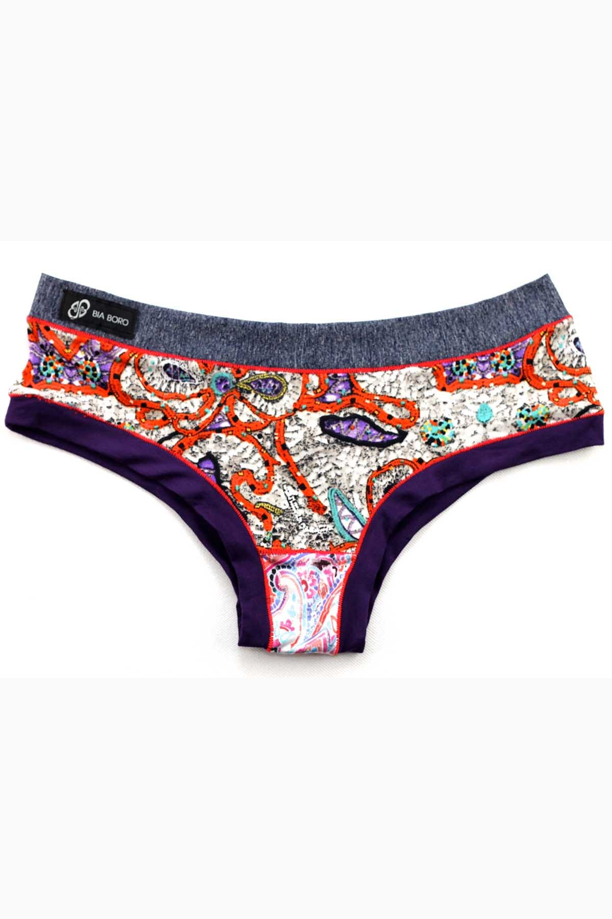 Bamboo Blue/Purple Bootyshort / Swim Bottom