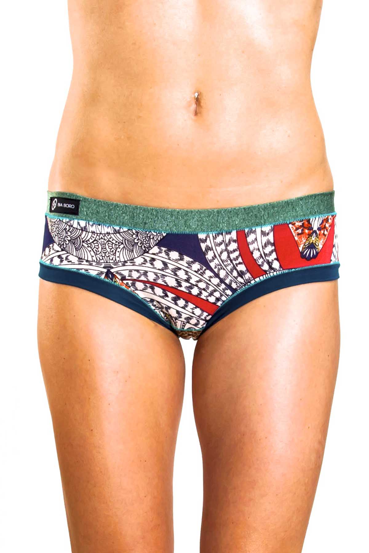 Bamboo Green/Teal Bootyshort / Swim Bottom
