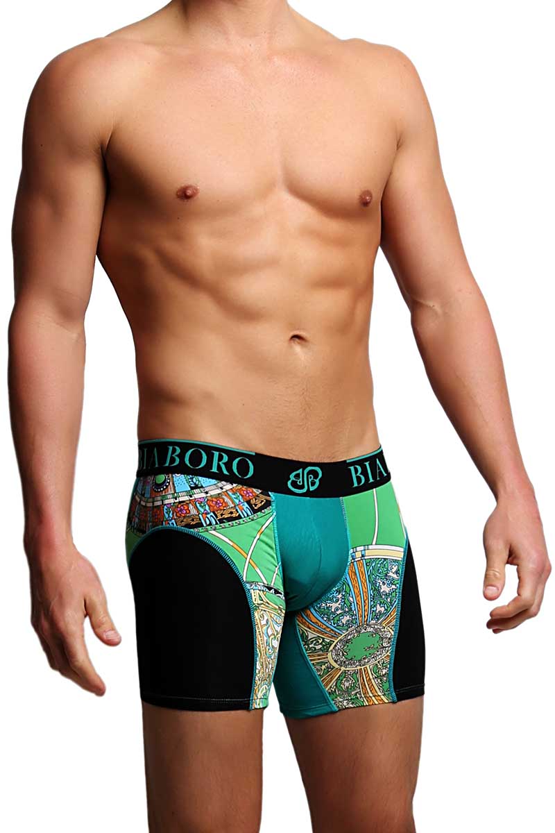 Bamboo Green & Black Boxer Brief