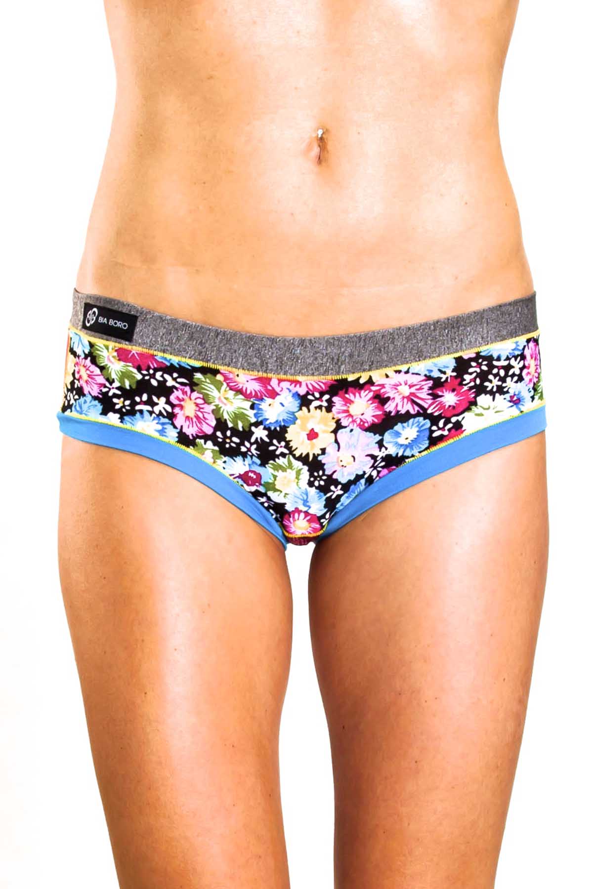 Bamboo Grey/Light-Blue Bootyshort / Swim Bottom
