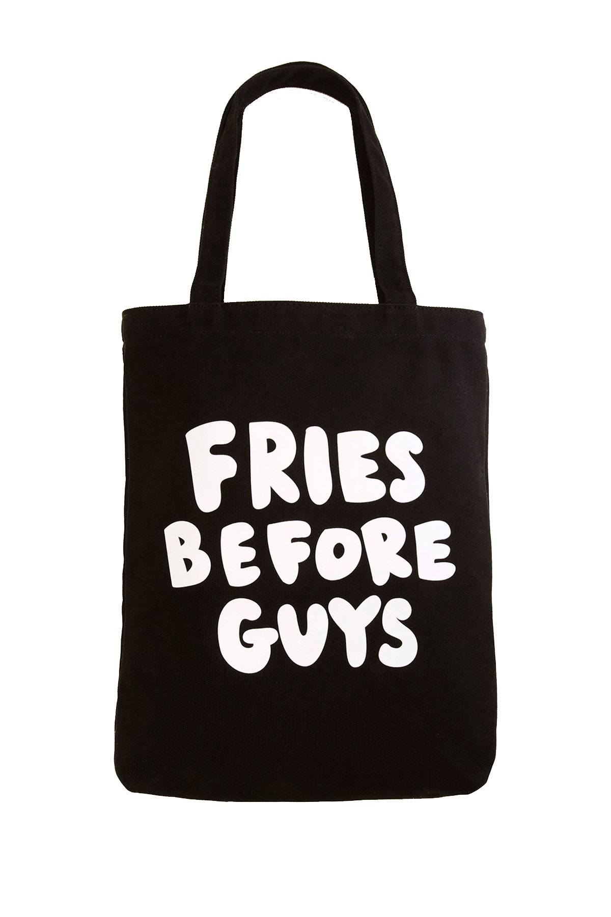 Ban.do Black Fries Before Guys Tote Bag