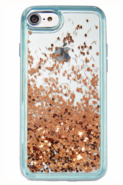 Ban.do Blue & Rose-Gold Glitter Bomb iPhone Case