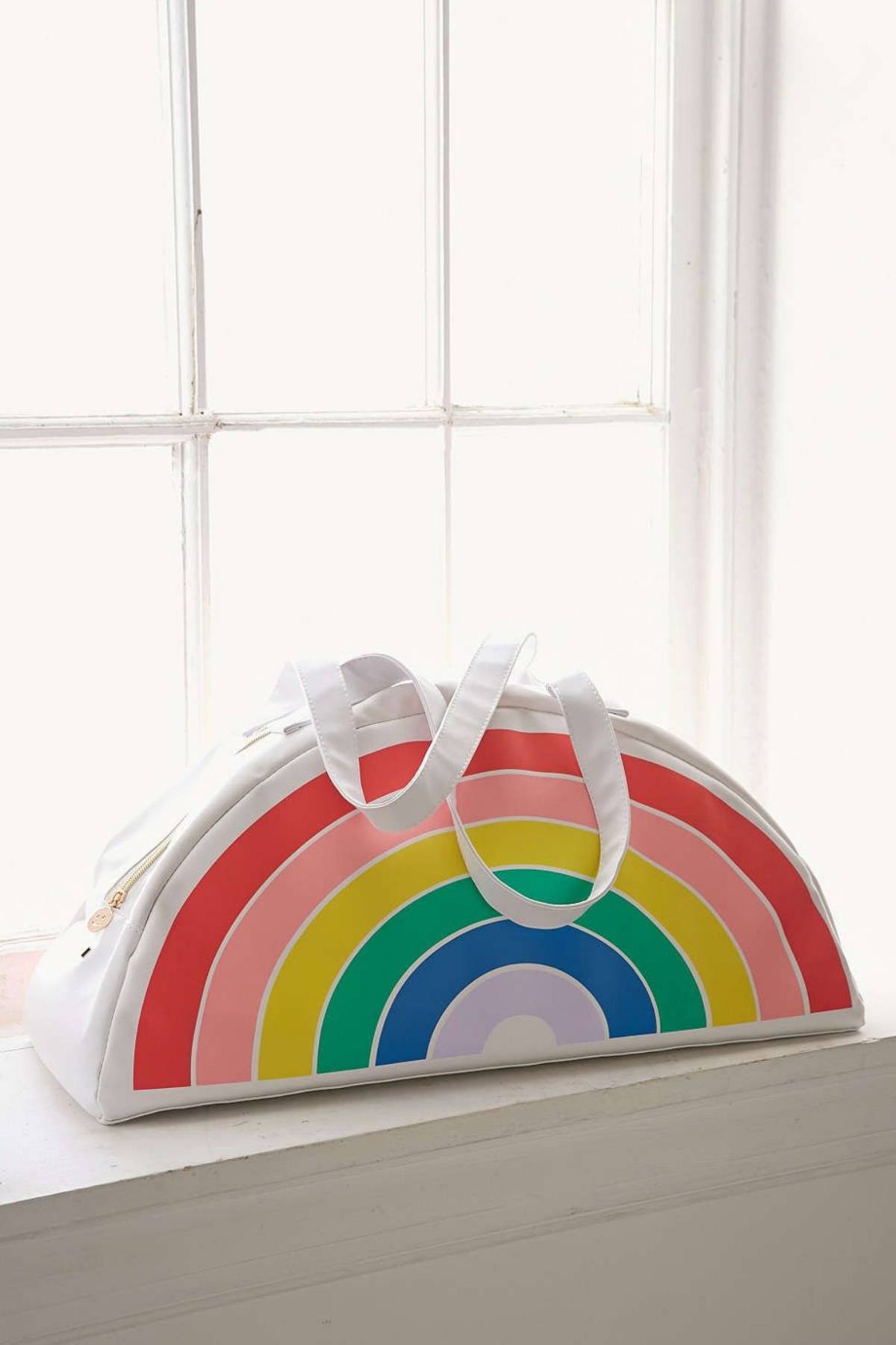 Ban.do White/Rainbow Super Chill Large Cooler Bag