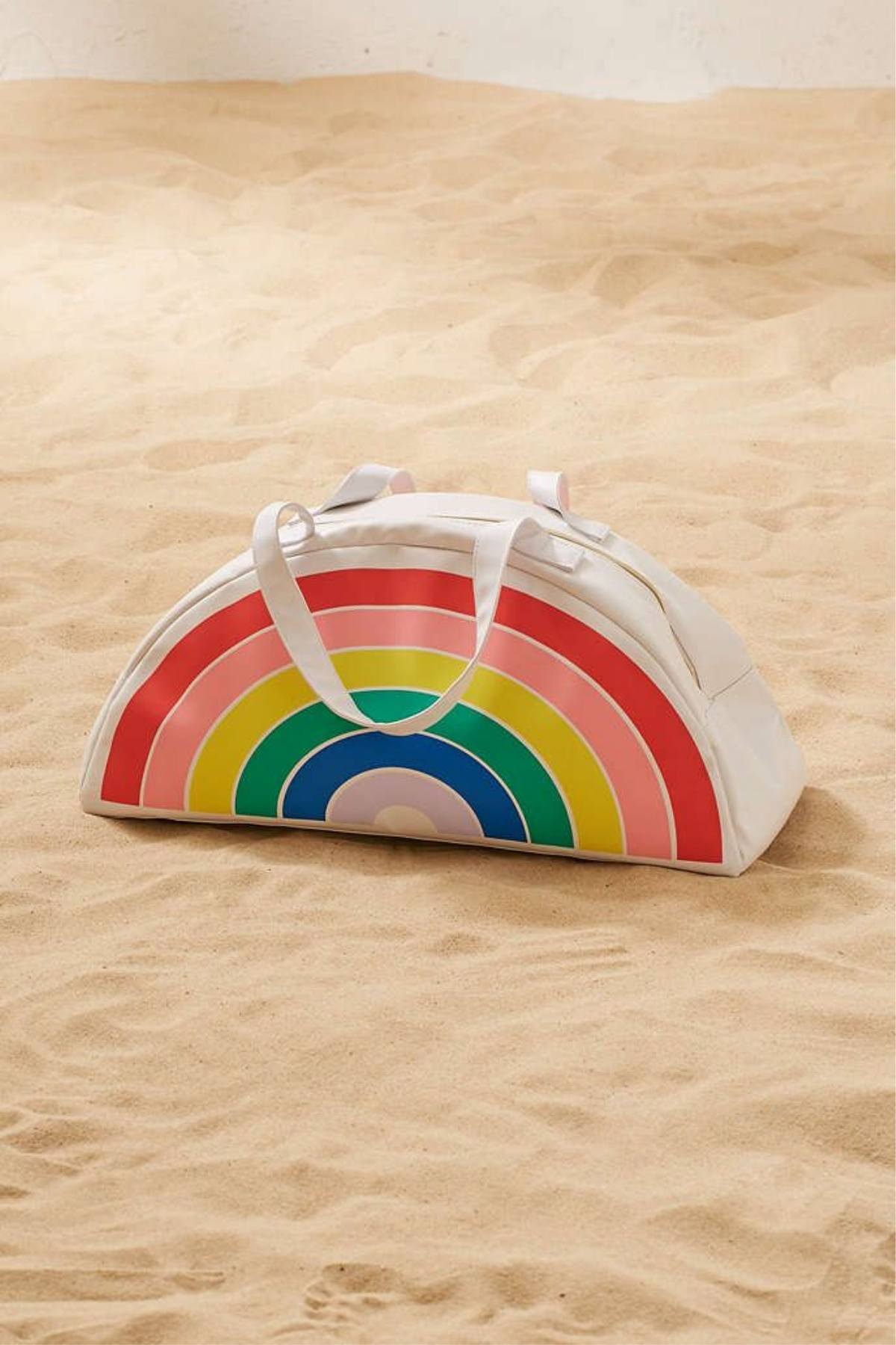 Ban.do White/Rainbow Super Chill Large Cooler Bag
