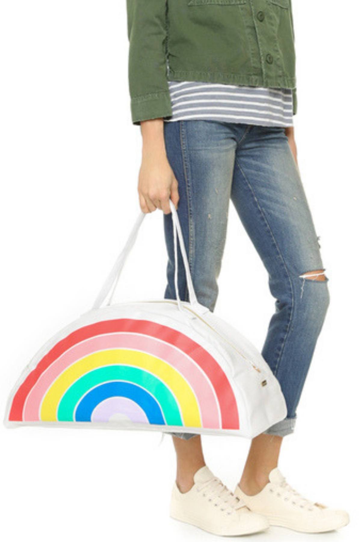 Ban.do White/Rainbow Super Chill Large Cooler Bag