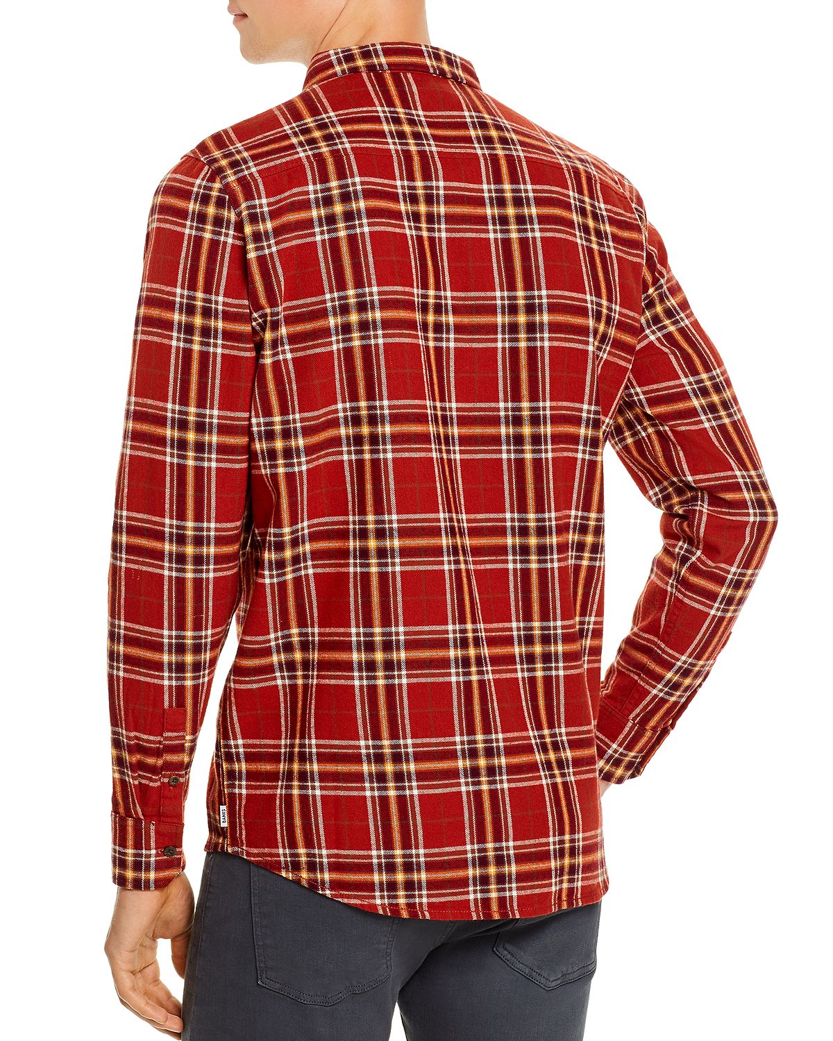 Banks Journal Vanish Plaid Slim Fit Button-down Shirt Rust