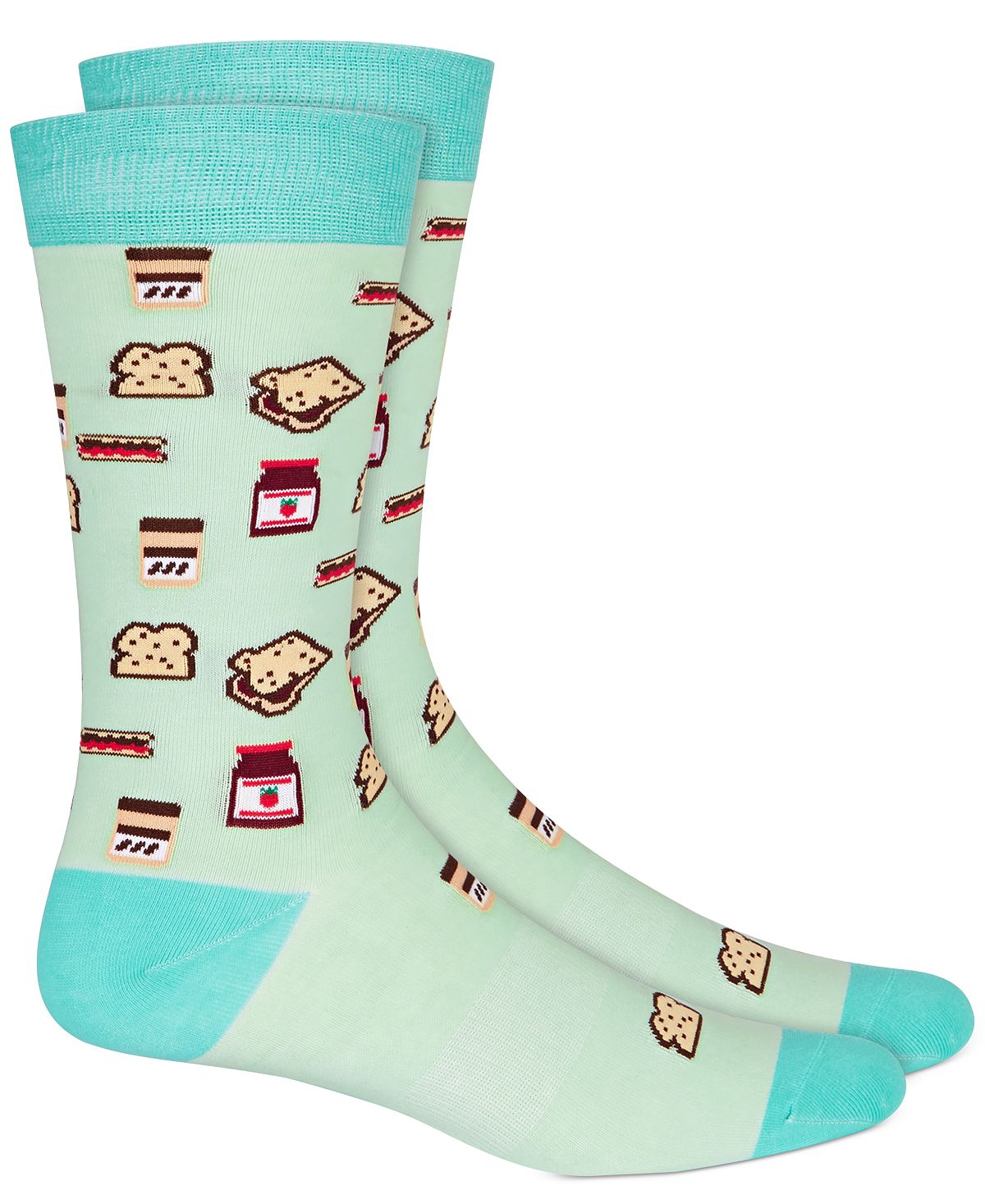 Bar Iii Pbj Graphic Socks Mint