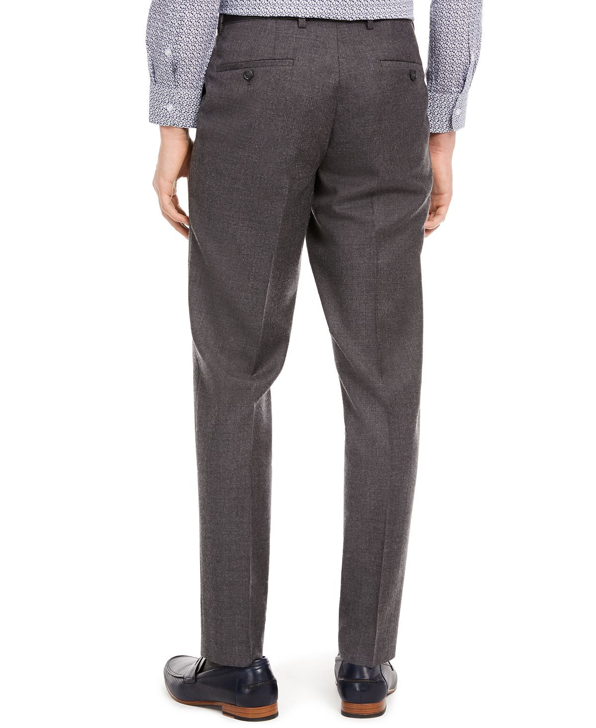 Bar Iii Slim-fit Gray Flannel Suit Separate Pants Grey