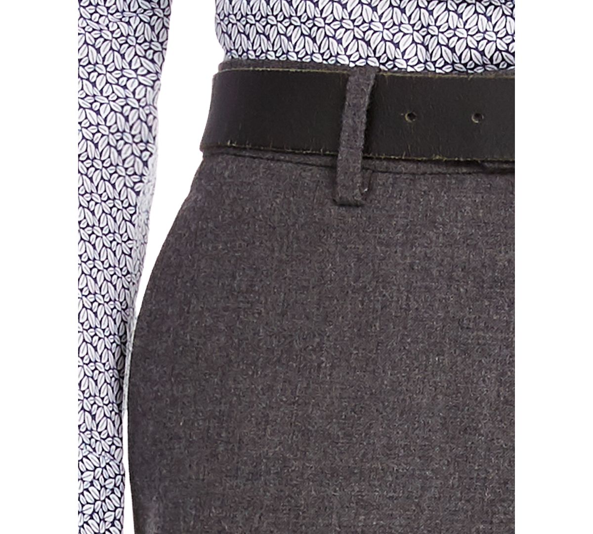 Bar Iii Slim-fit Gray Flannel Suit Separate Pants Grey