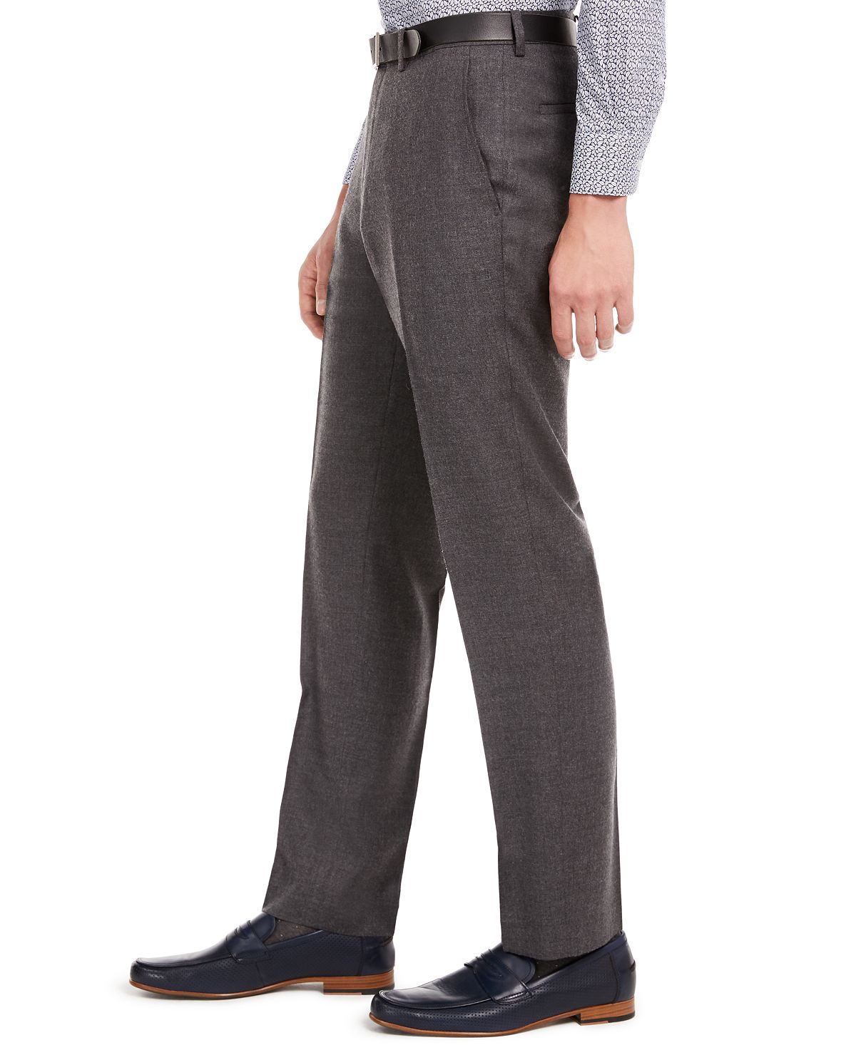 Bar Iii Slim-fit Gray Flannel Suit Separate Pants Grey