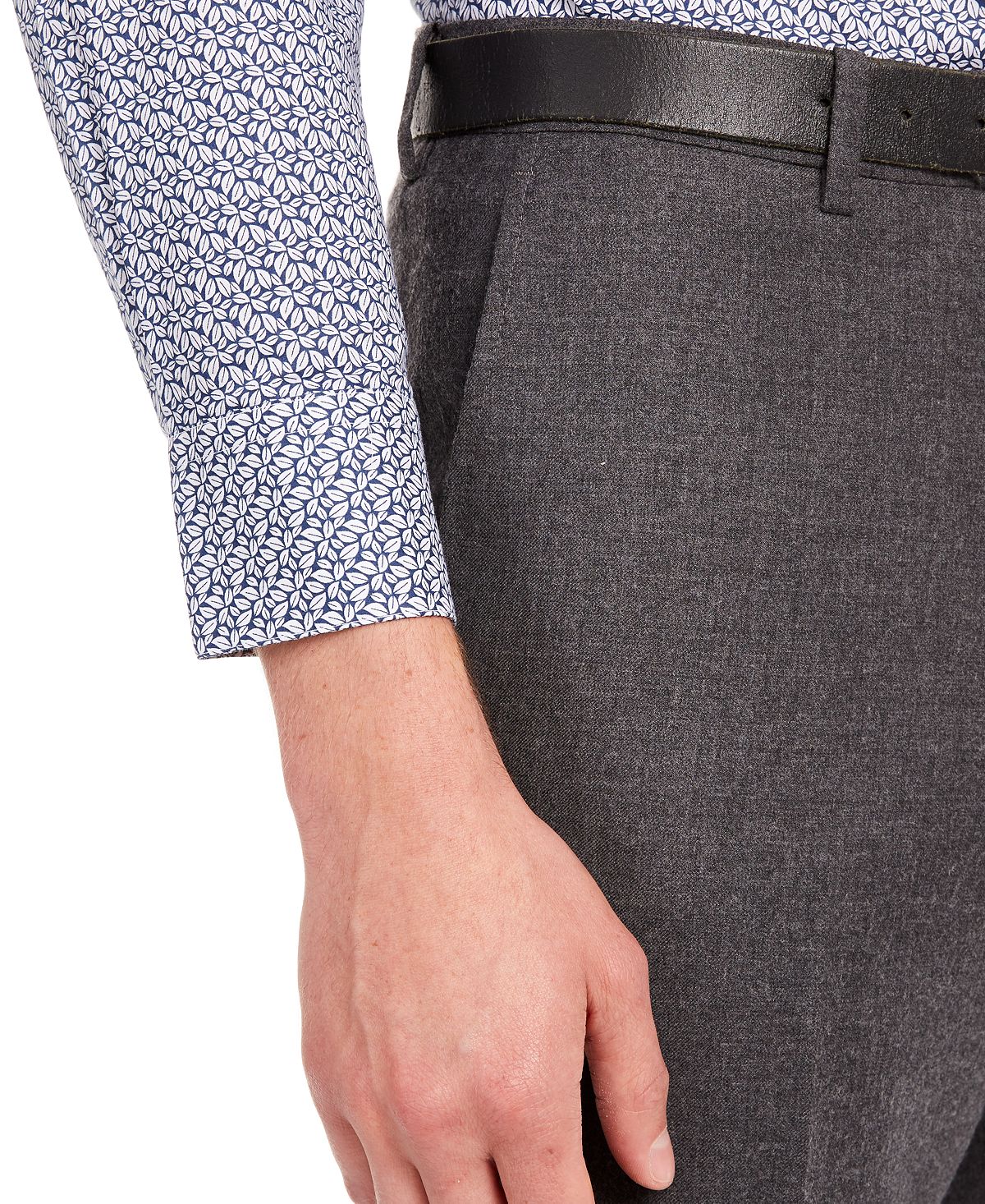 Bar Iii Slim-fit Gray Flannel Suit Separate Pants Grey