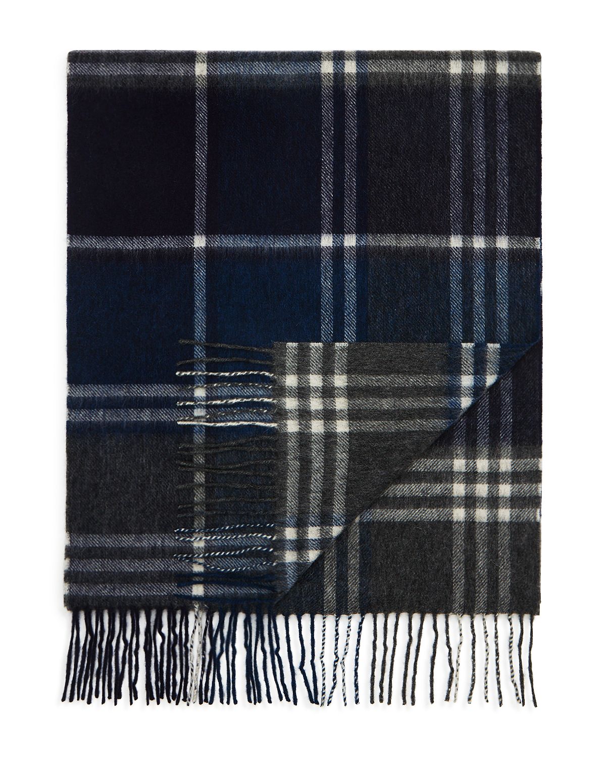 Barbour Kindar Plaid Scarf Navy/Gray