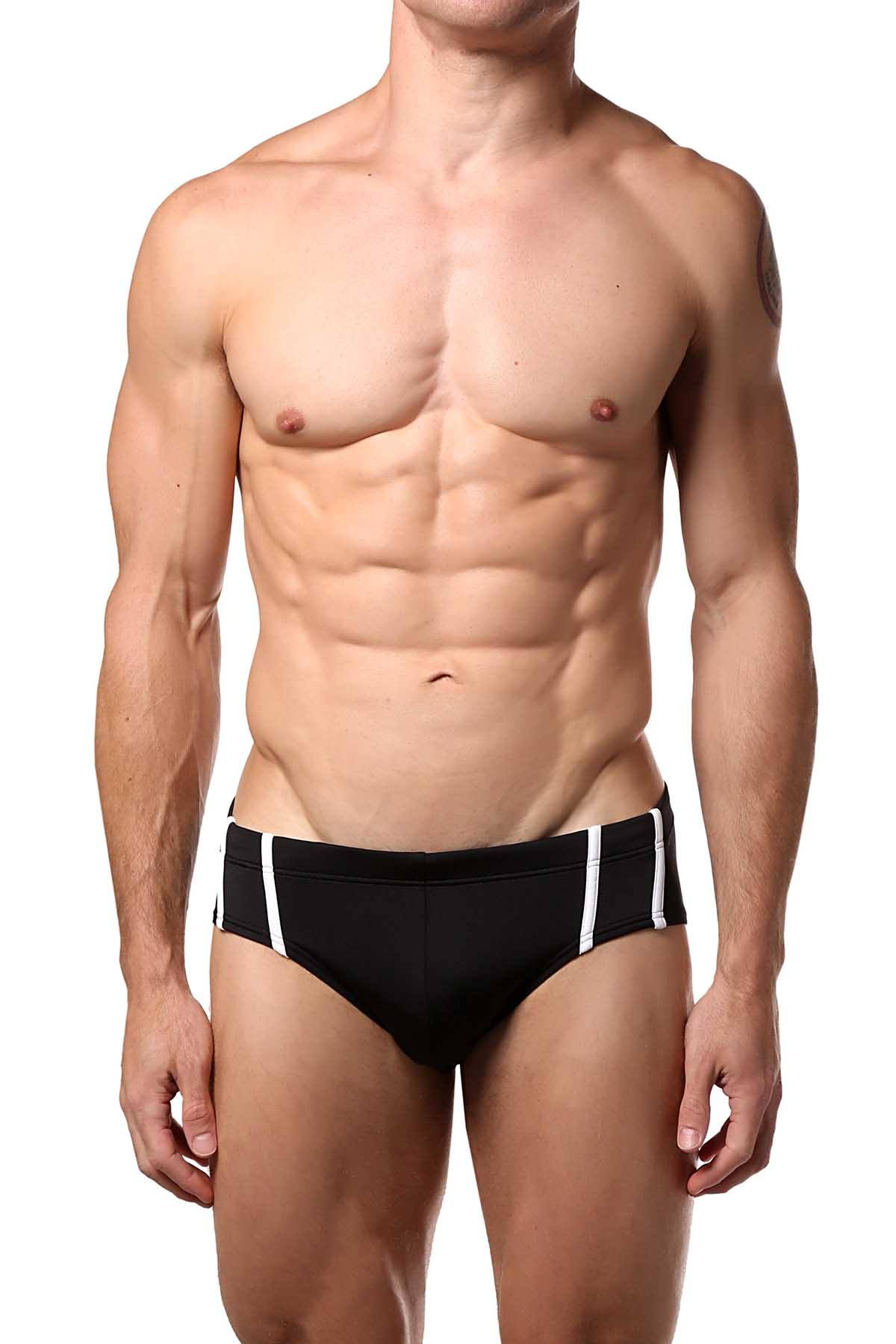 Baskit Black 8-Ball Contrast Swim Bikini
