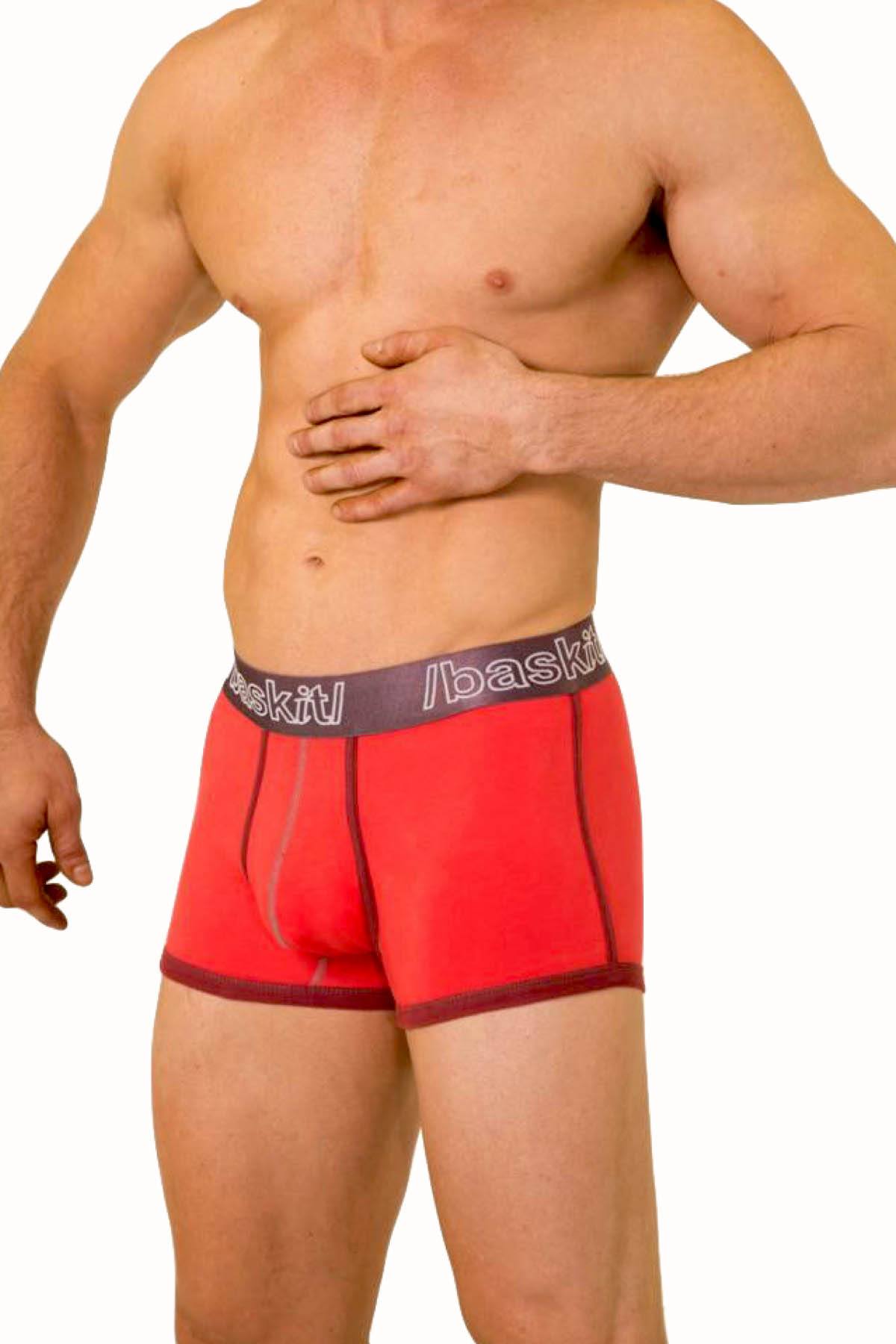 Baskit Deep-Red Simple Low-Rise Trunk