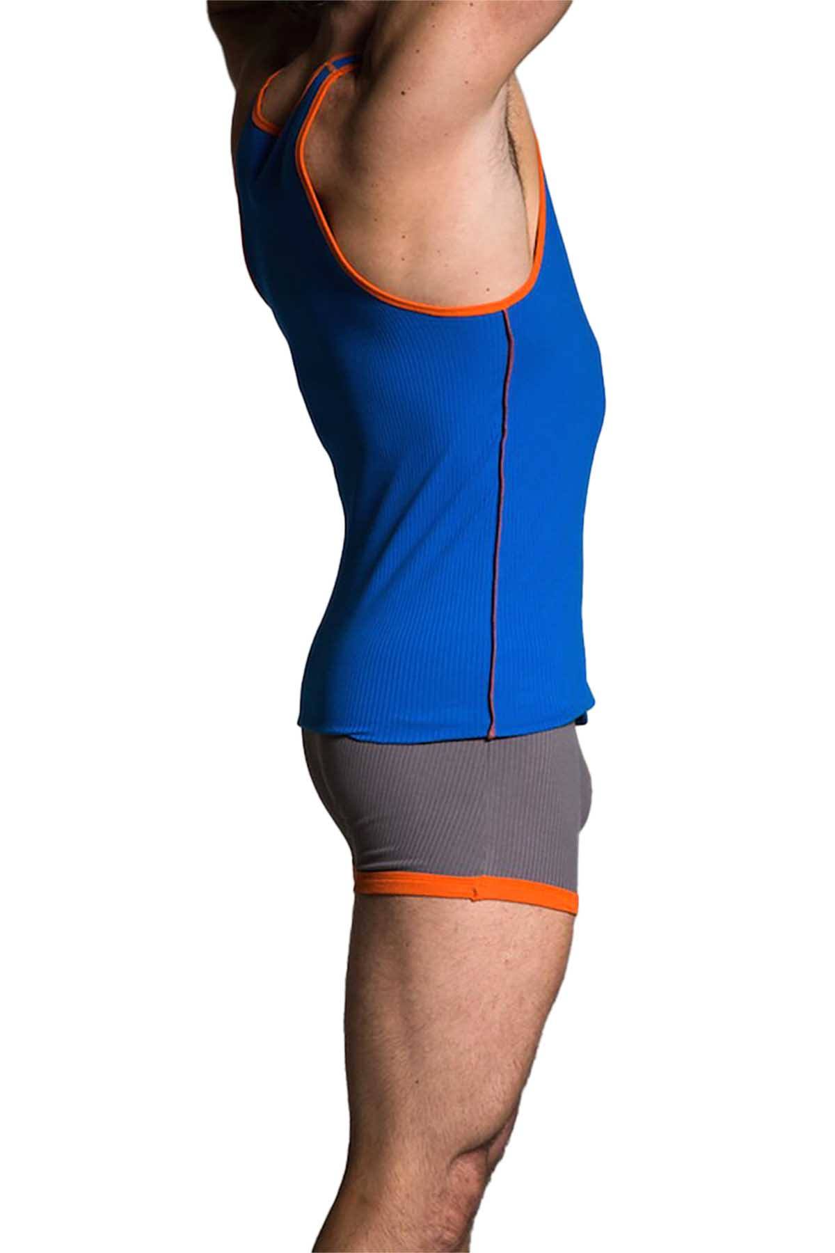 Baskit Victoria Blue Ribbed Tank Top
