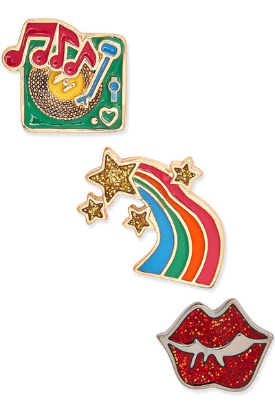 Betsey Johnson Xox Trolls Decorative Pin 3-Pack