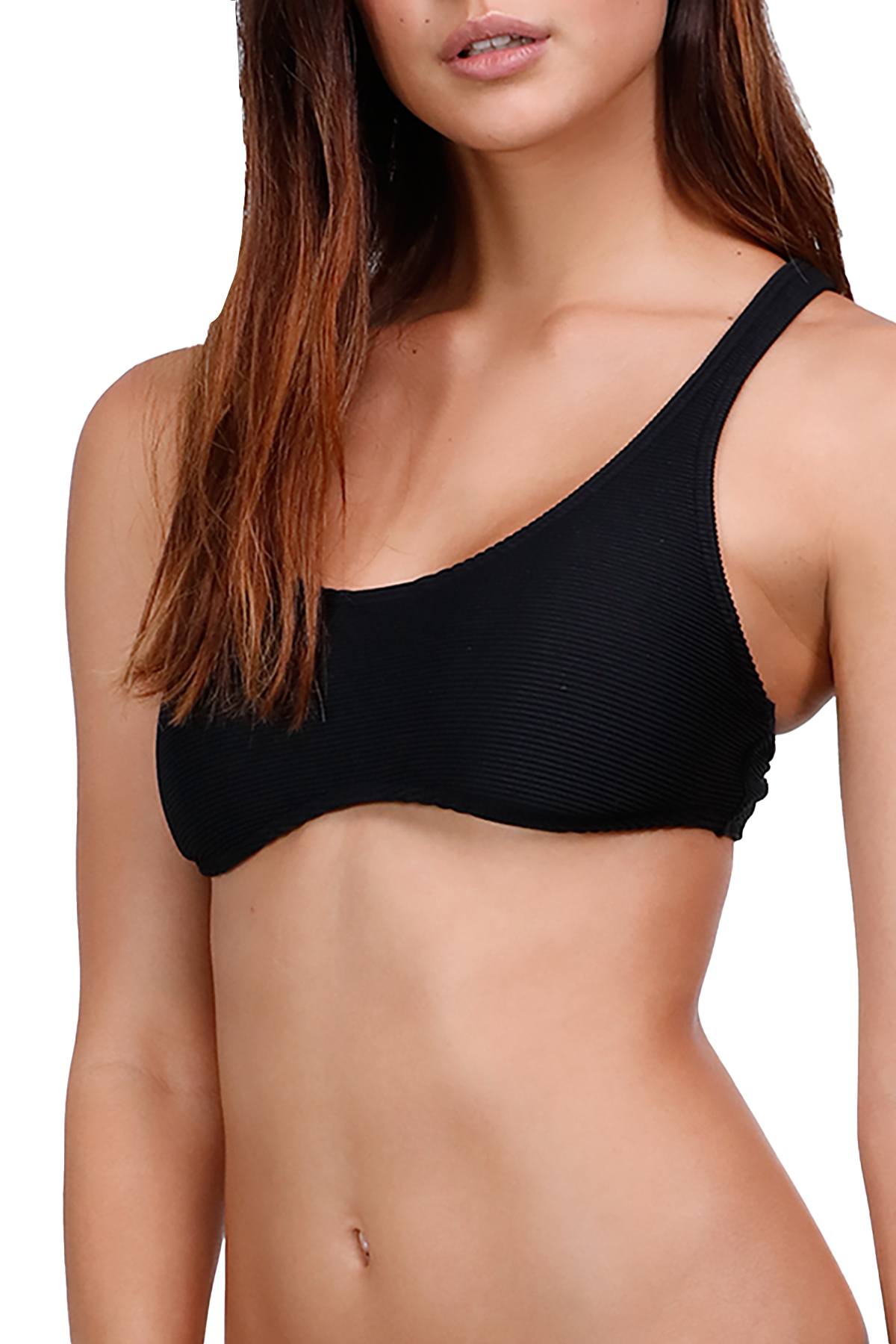 Billabong Black Tanlines Crop Tank Bikini Top